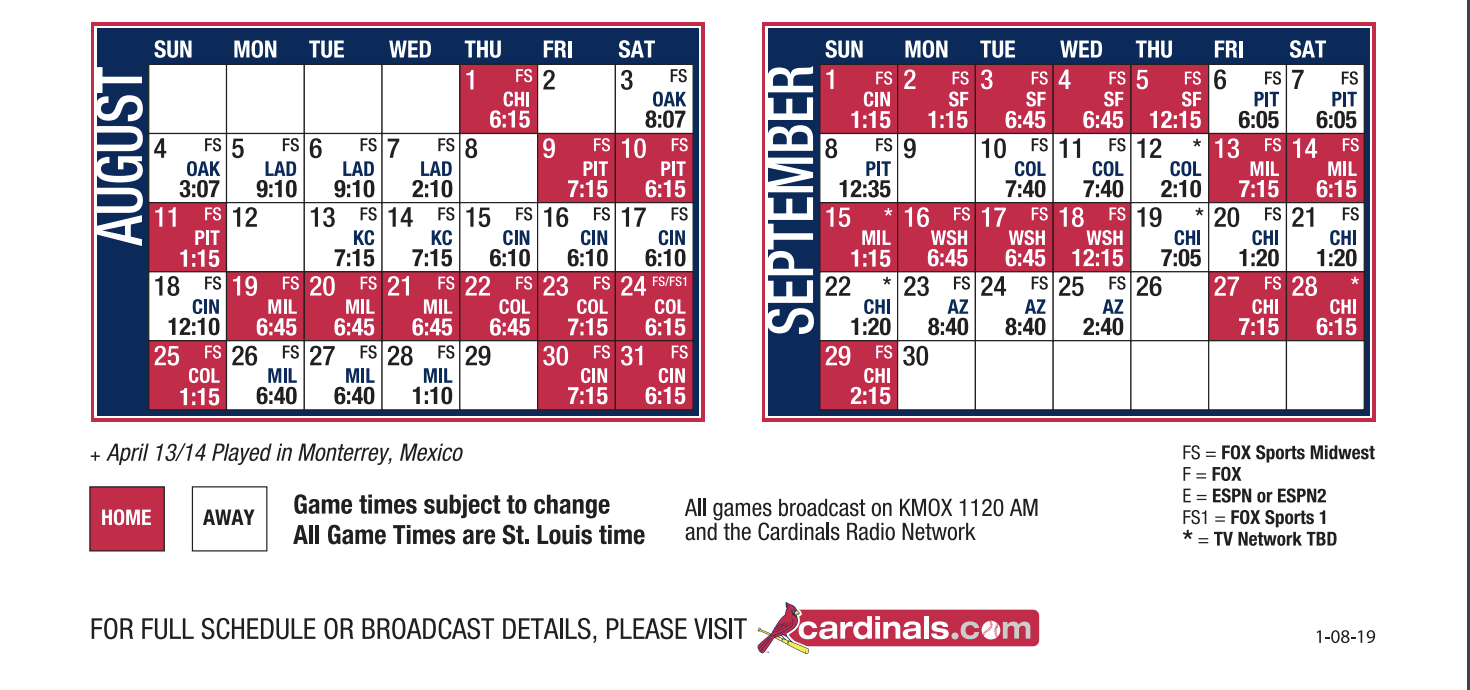 Cards Sched bottom part 2019