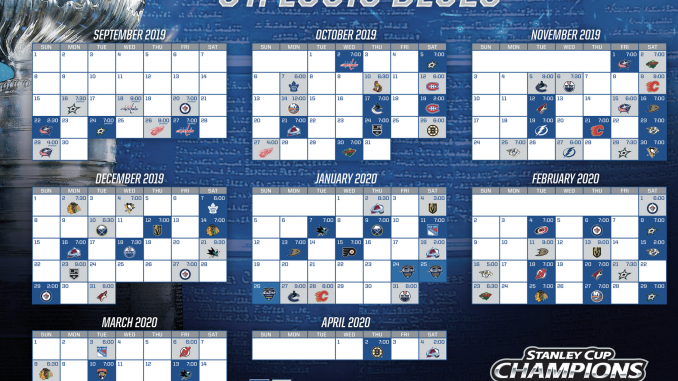 St. Louis Blues 2020-2021 season schedule announced