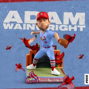 Adam Wainwright St Louis Cardinals Light Blue Jersey Bobblehead FOCO