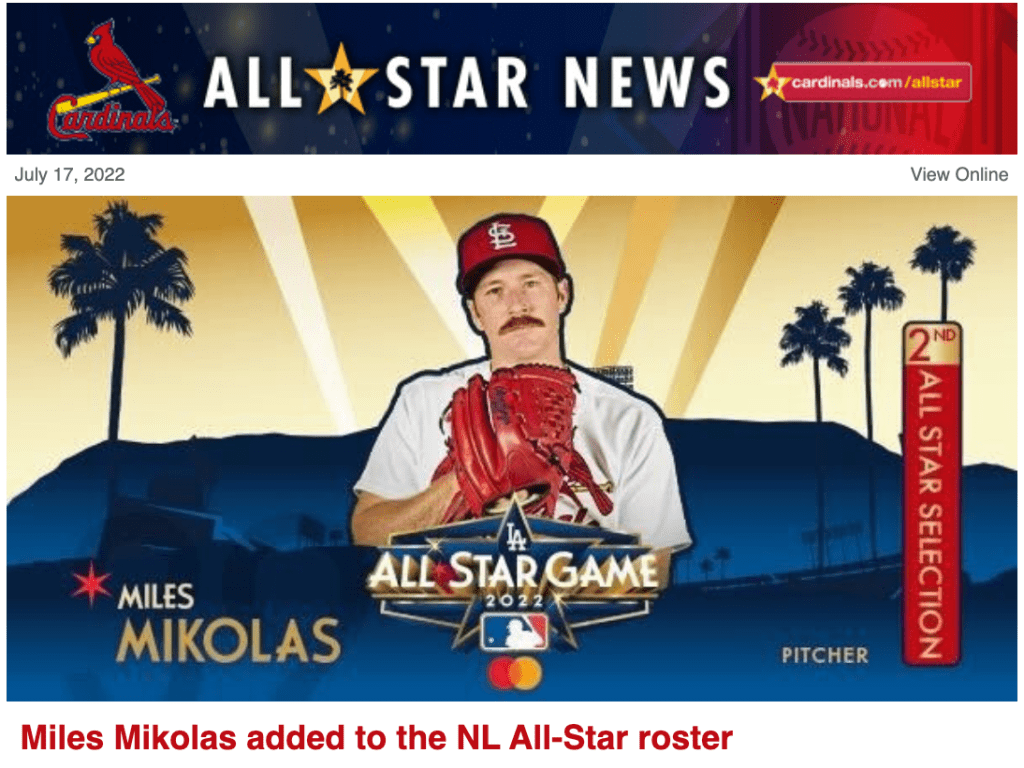 Cardinals pitcher Mikolas added to National League All-Star roster