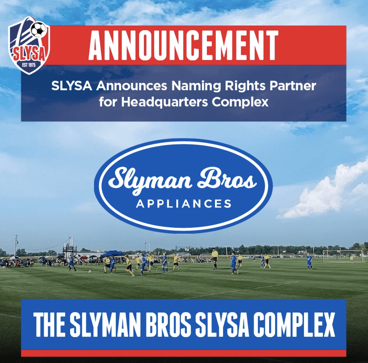 Slyman Brothers gets involved with St. Louis Youth Soccer Association with naming right to their headquarters