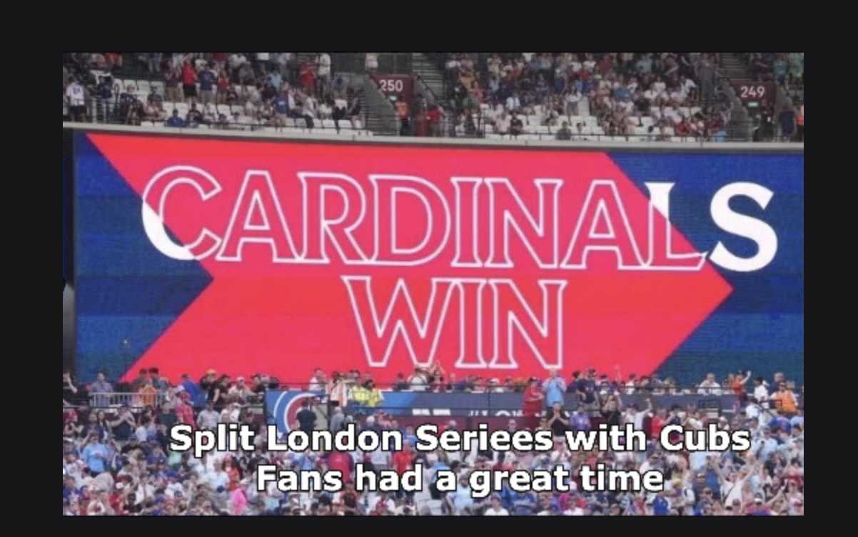 Cardinals rally for win over Cubs to split London series