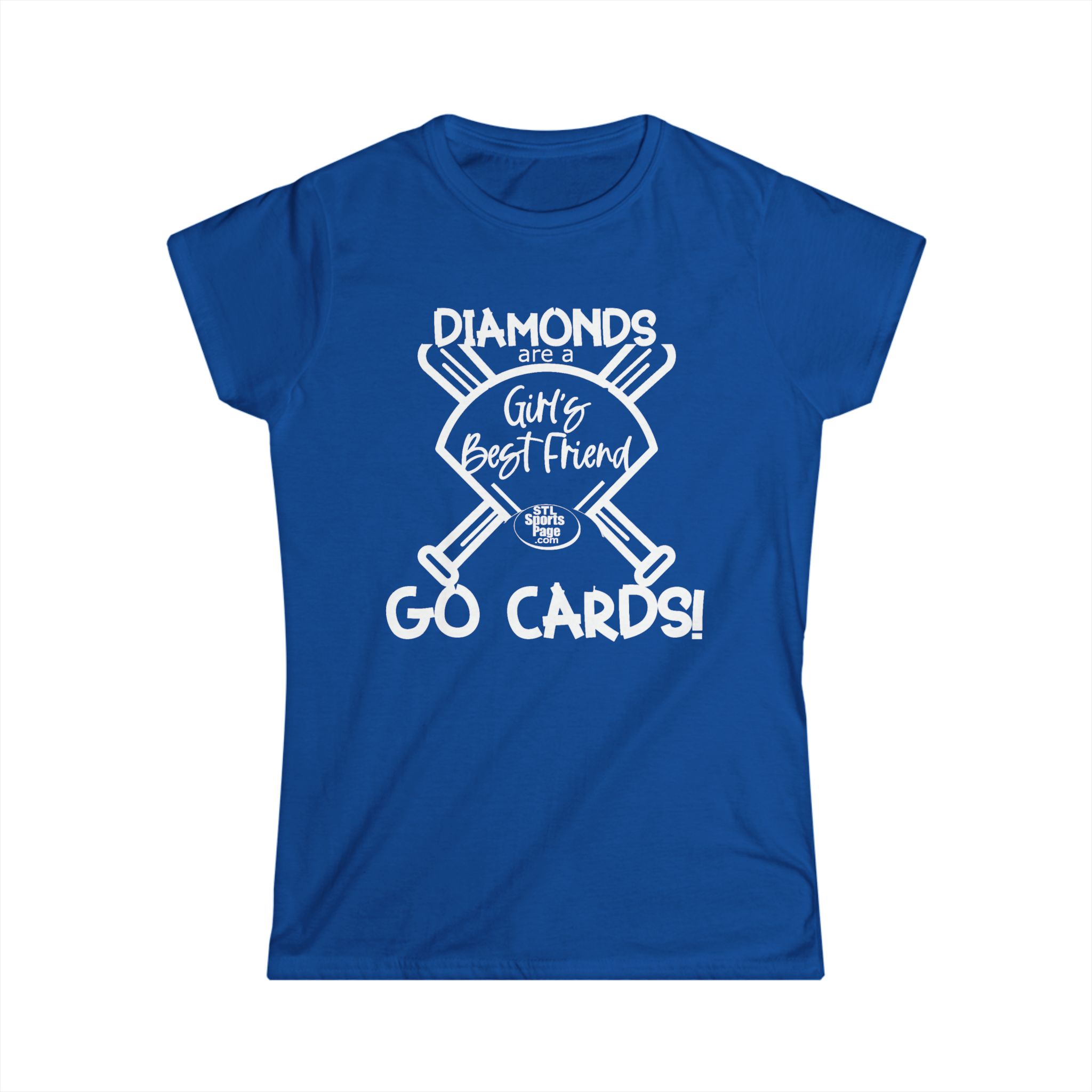 "Diamonds are a Girl's Best Friend- Go Cards!" --Women's Classic softstyle White Tee - Image 10