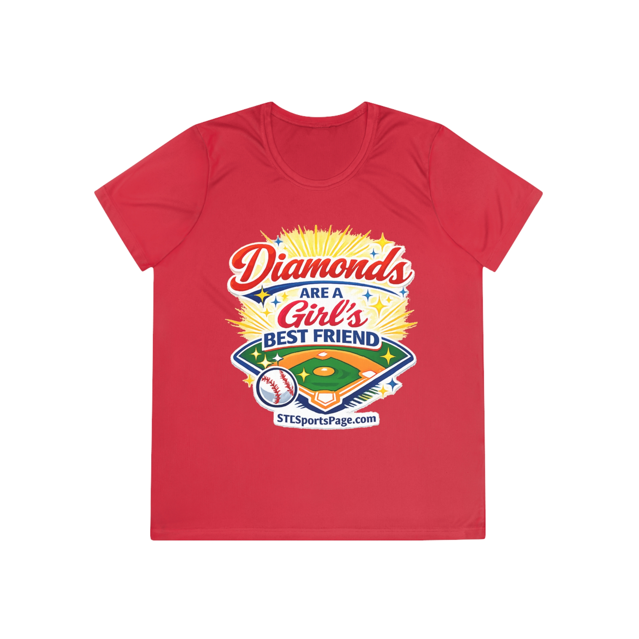 Diamonds Are a Girl's Best Friend Baseball Tee — Ladies Softstyle Sport Shirt - Image 16