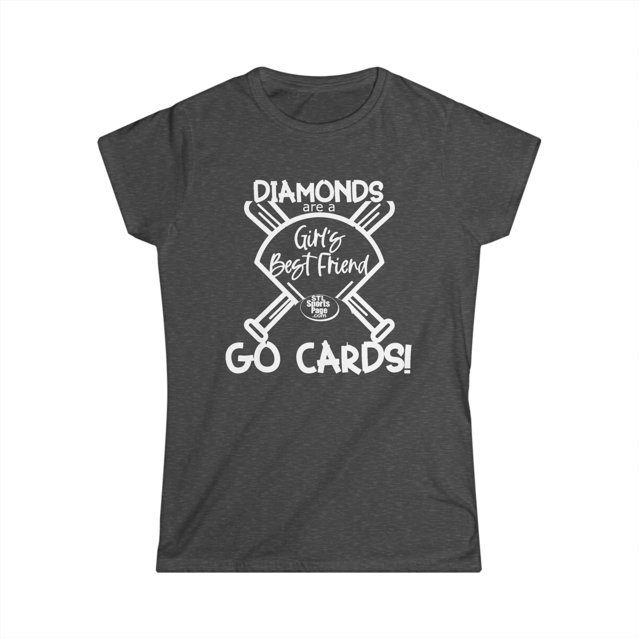 "Diamonds are a Girl's Best Friend- Go Cards!" --Women's Classic softstyle White Tee - Image 9
