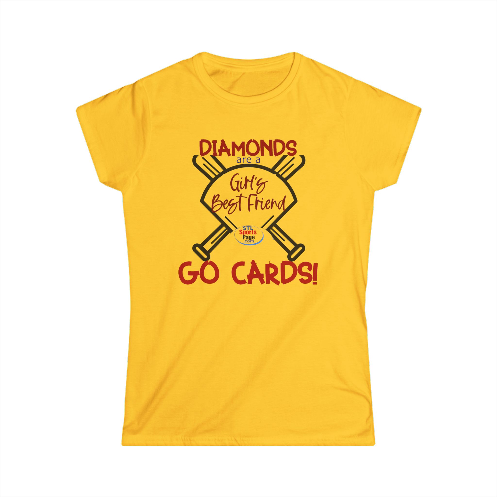 Diamonds Are A Girl's Best Friend- Go Cards!- Baseball Tee, light colors - Image 9
