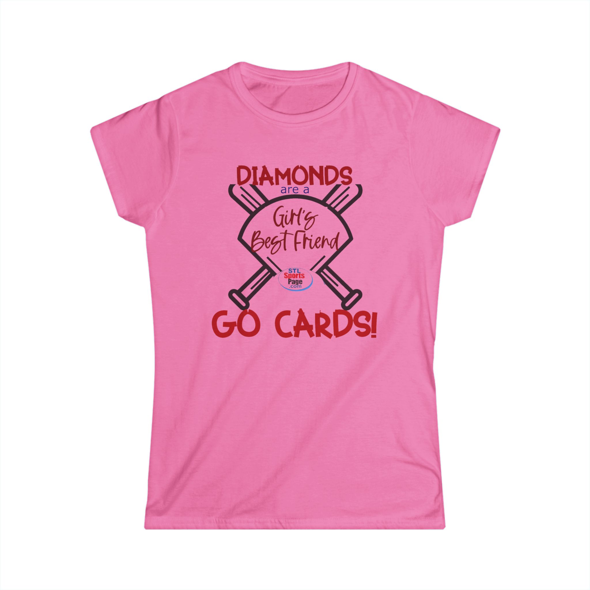 Diamonds Are A Girl's Best Friend- Go Cards!- Baseball Tee, light colors - Image 17
