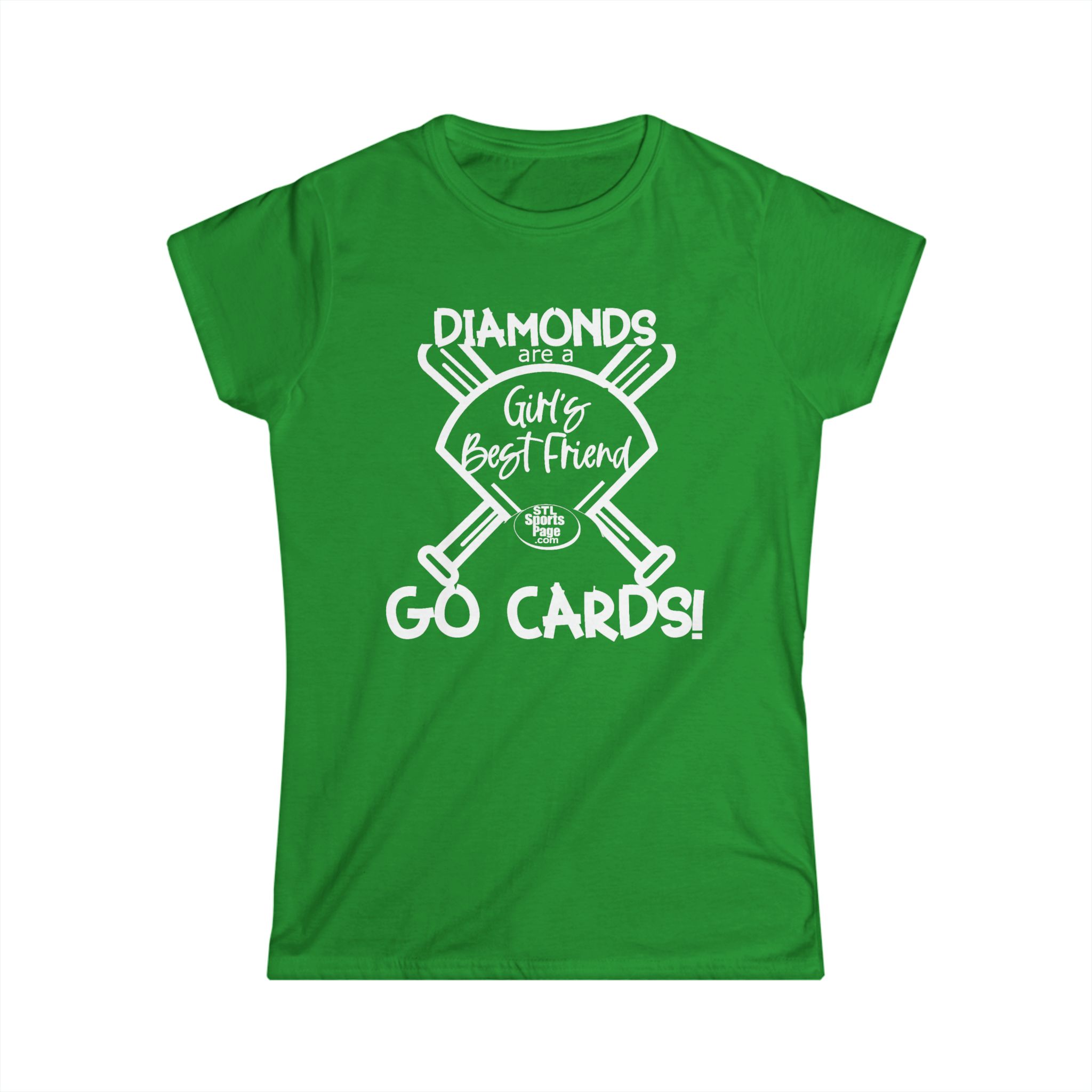 "Diamonds are a Girl's Best Friend- Go Cards!" --Women's Classic softstyle White Tee - Image 7