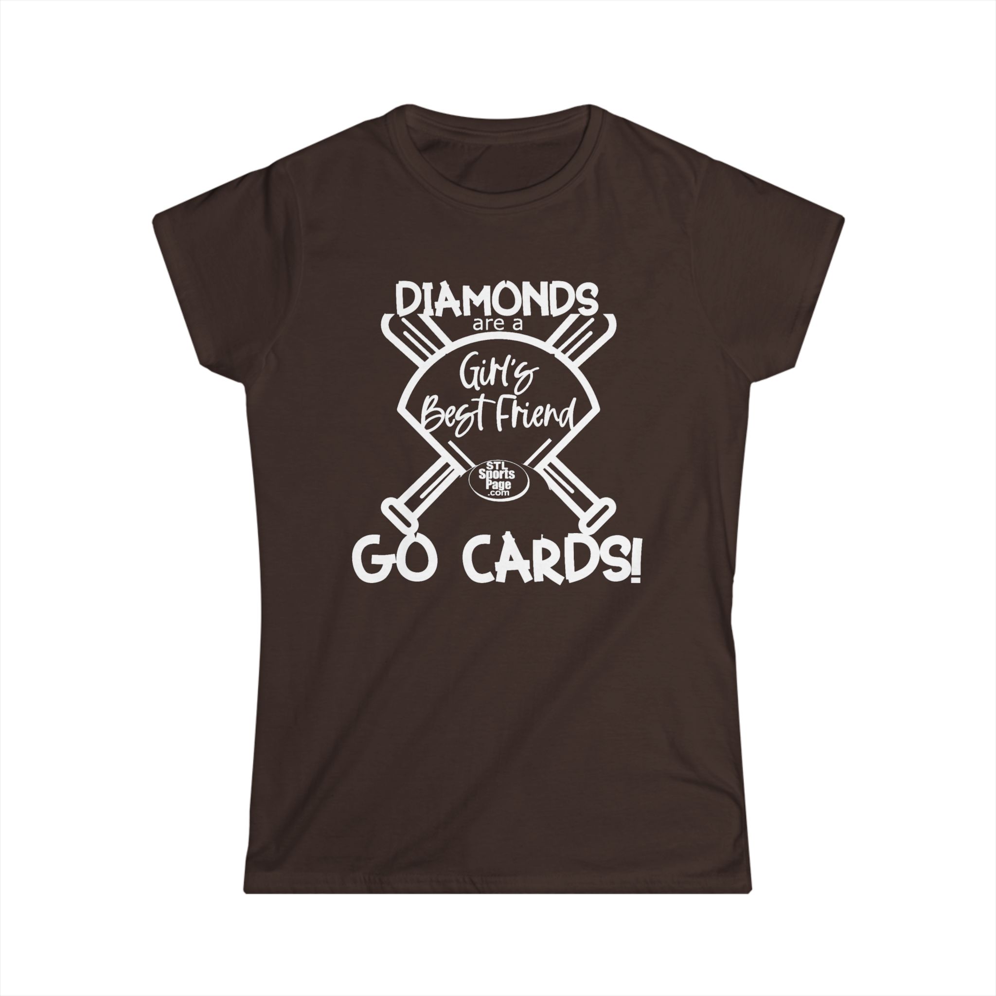 "Diamonds are a Girl's Best Friend- Go Cards!" --Women's Classic softstyle White Tee - Image 11
