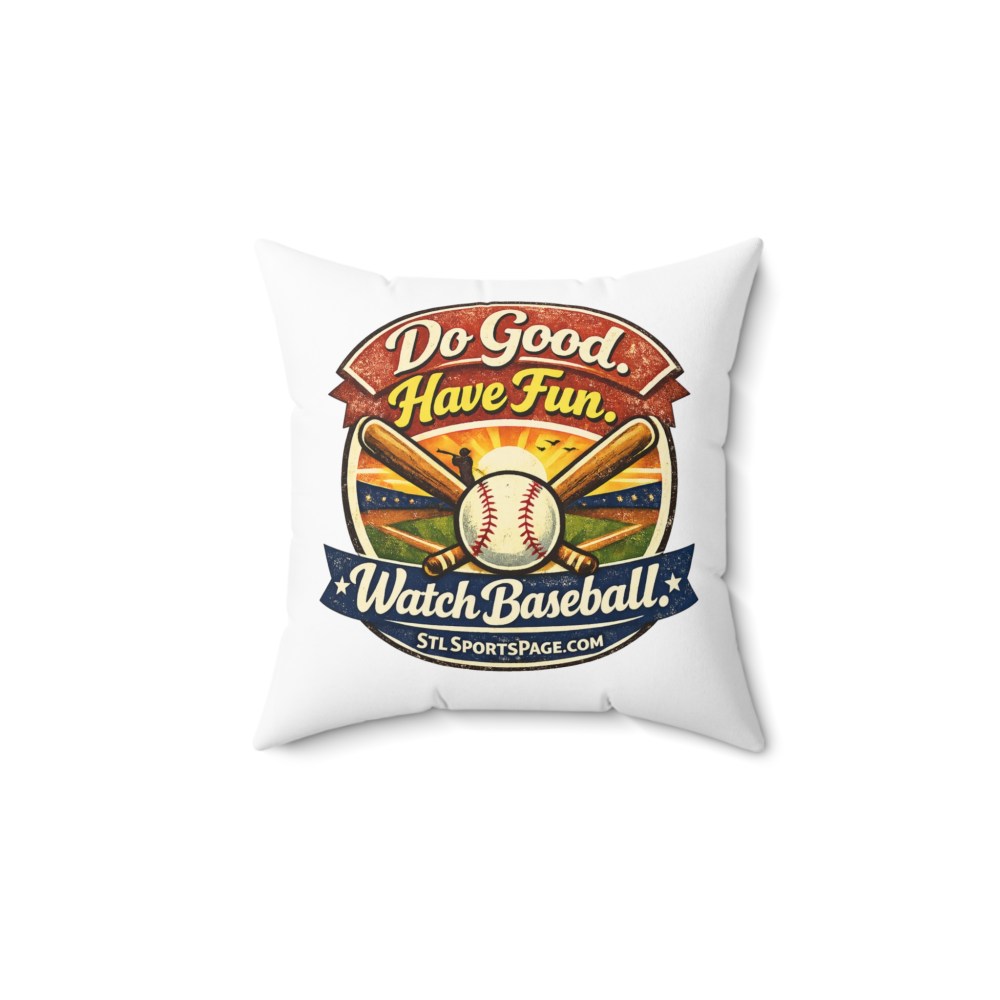 Do Good Have Fun Watch Baseball Pillow - Vintage Baseball Decorative Throw Pillow