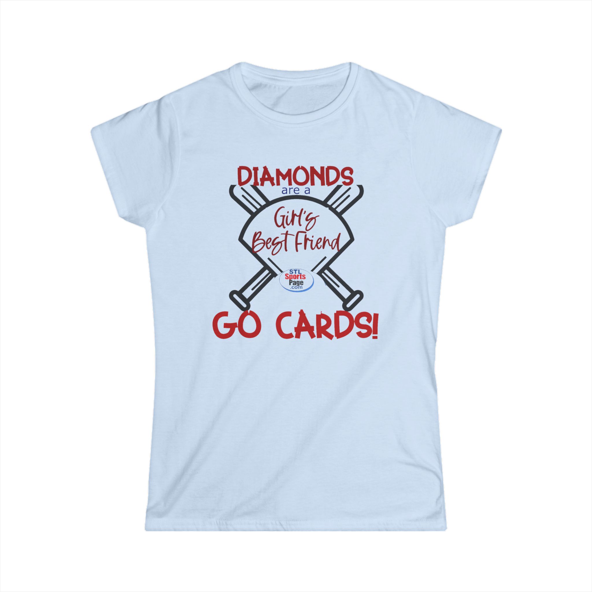 Diamonds Are A Girl's Best Friend- Go Cards!- Baseball Tee, light colors - Image 13