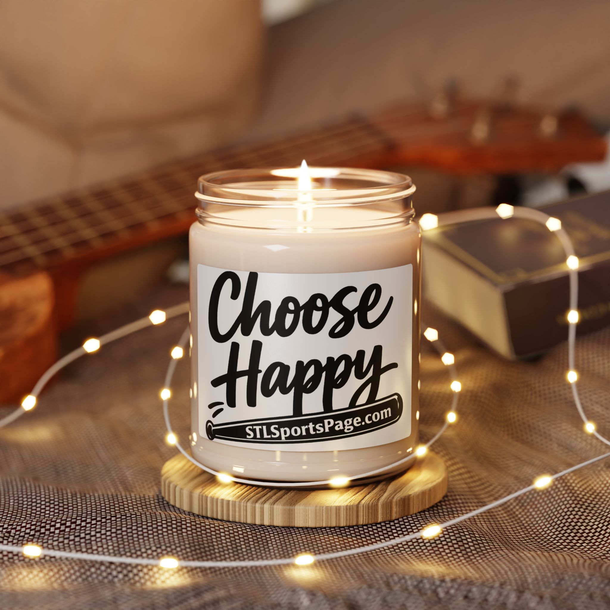 Choose Happy Scented Soy Candle — 9oz Inspirational Jar Candle - Image 3