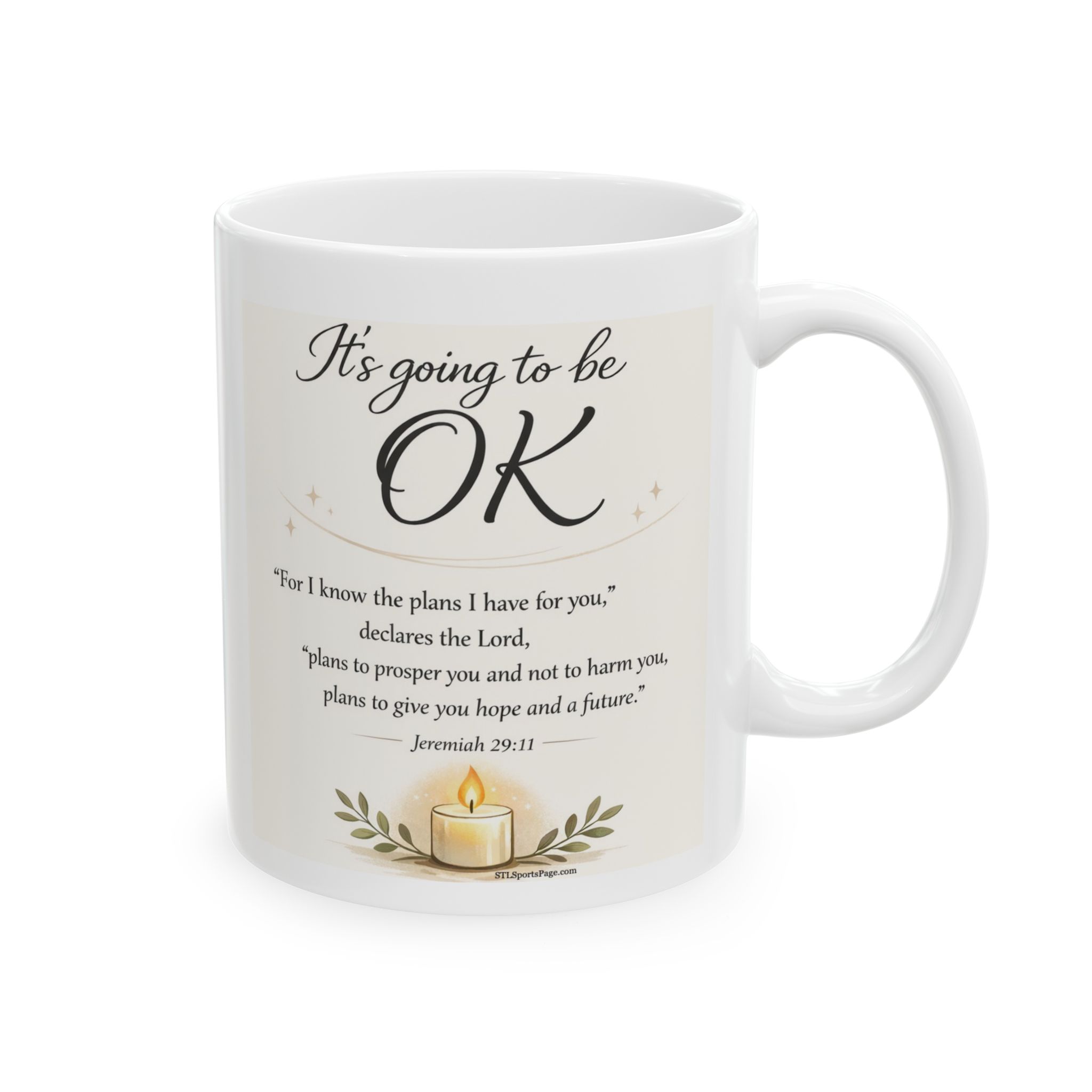 "It's Going to be OK" Bible verse Inspirational Ceramic Mug – 11oz & 15oz - Image 2