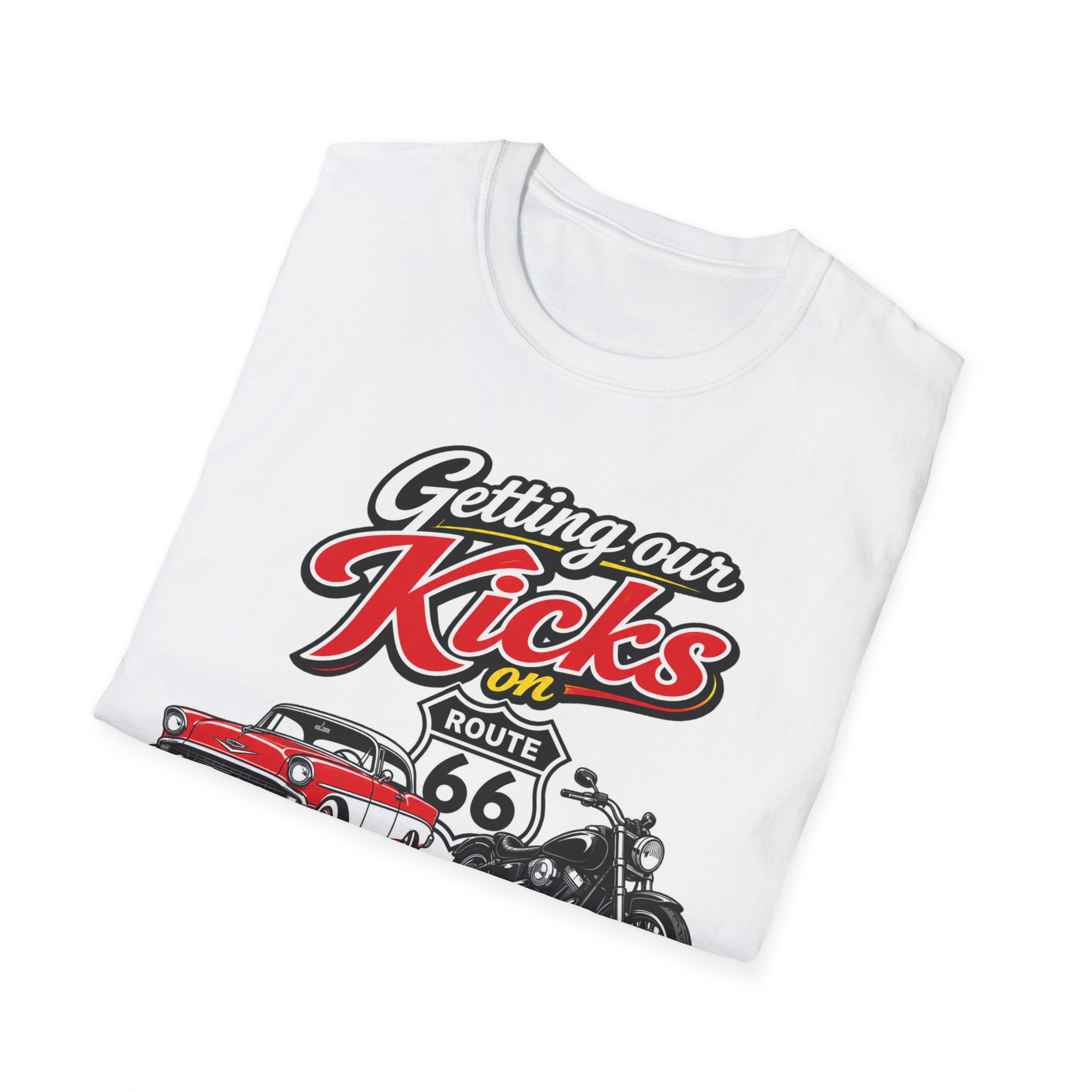 Route 66 100th Anniversary- "Getting Our Kicks on Route 66" Vintage STLSportsPage.com T-Shirt - Image 4