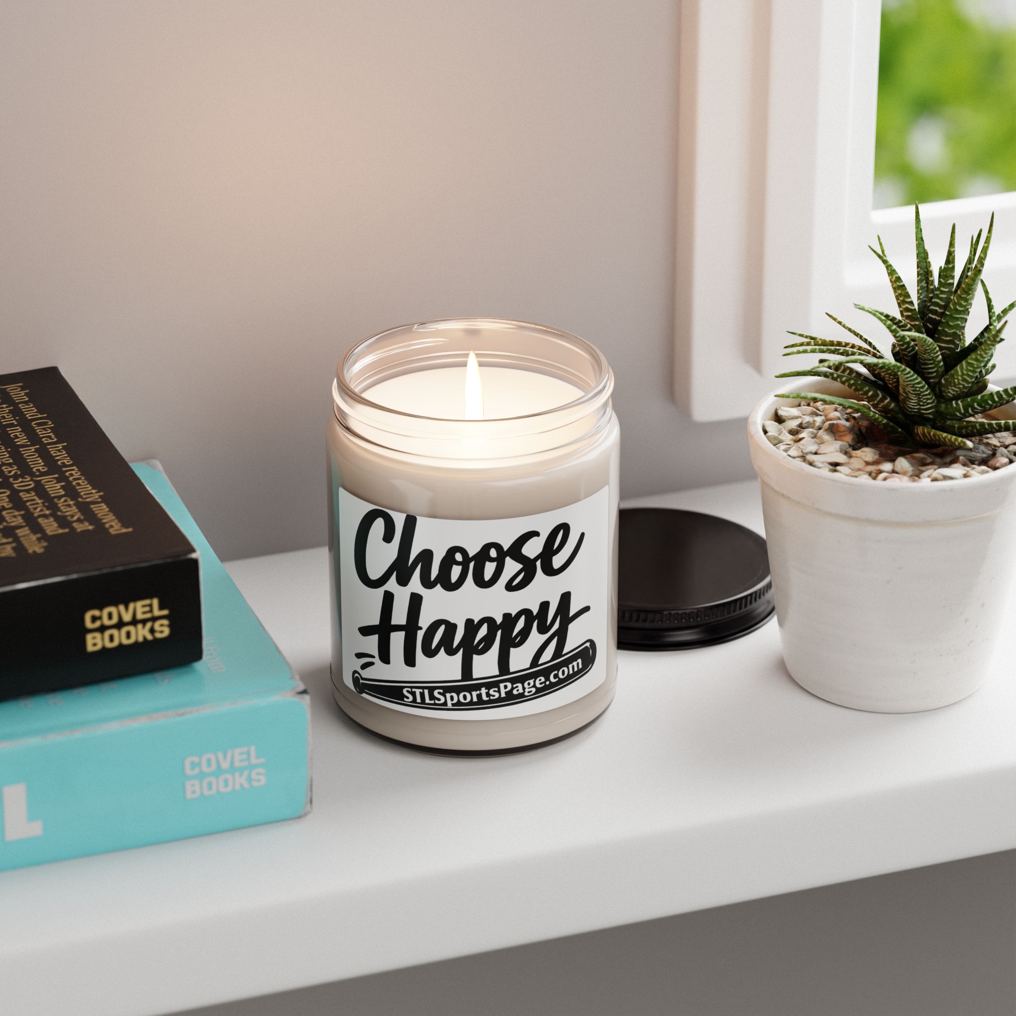 Choose Happy Scented Soy Candle — 9oz Inspirational Jar Candle - Image 16