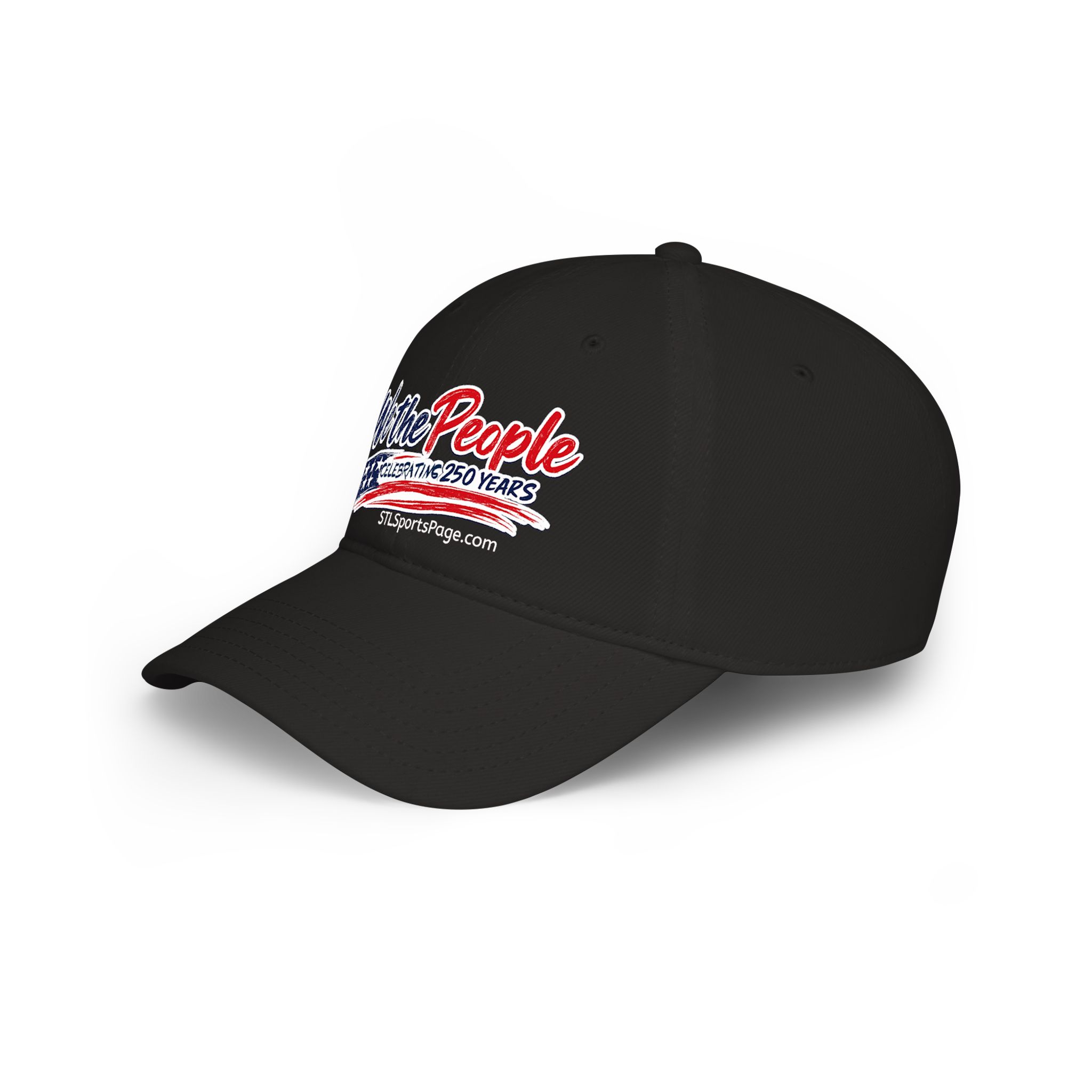 We the People Red Low Profile Baseball Cap — Celebrating 250 Years (Patriotic USA Flag Design) - Image 7