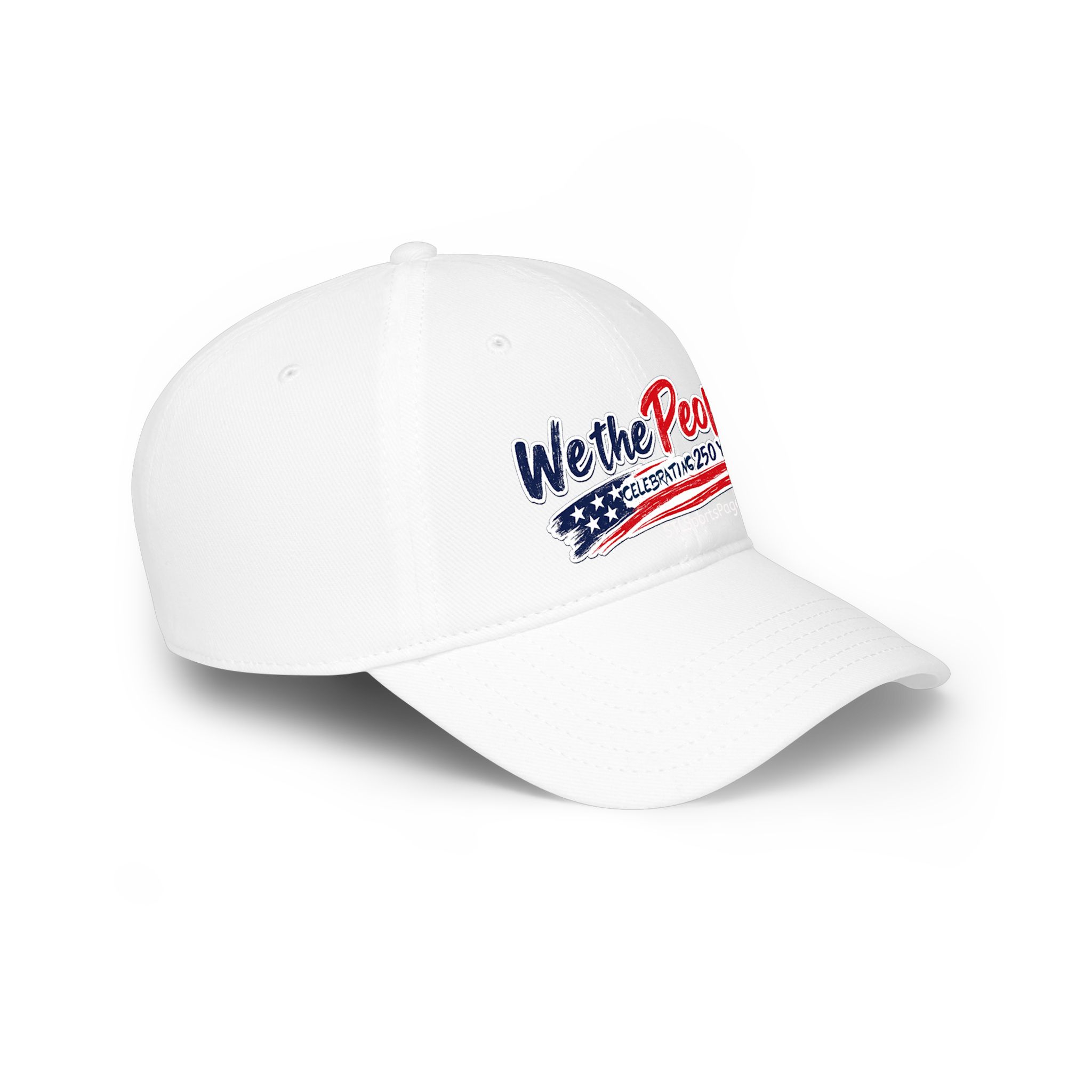 We the People Red Low Profile Baseball Cap — Celebrating 250 Years (Patriotic USA Flag Design) - Image 16