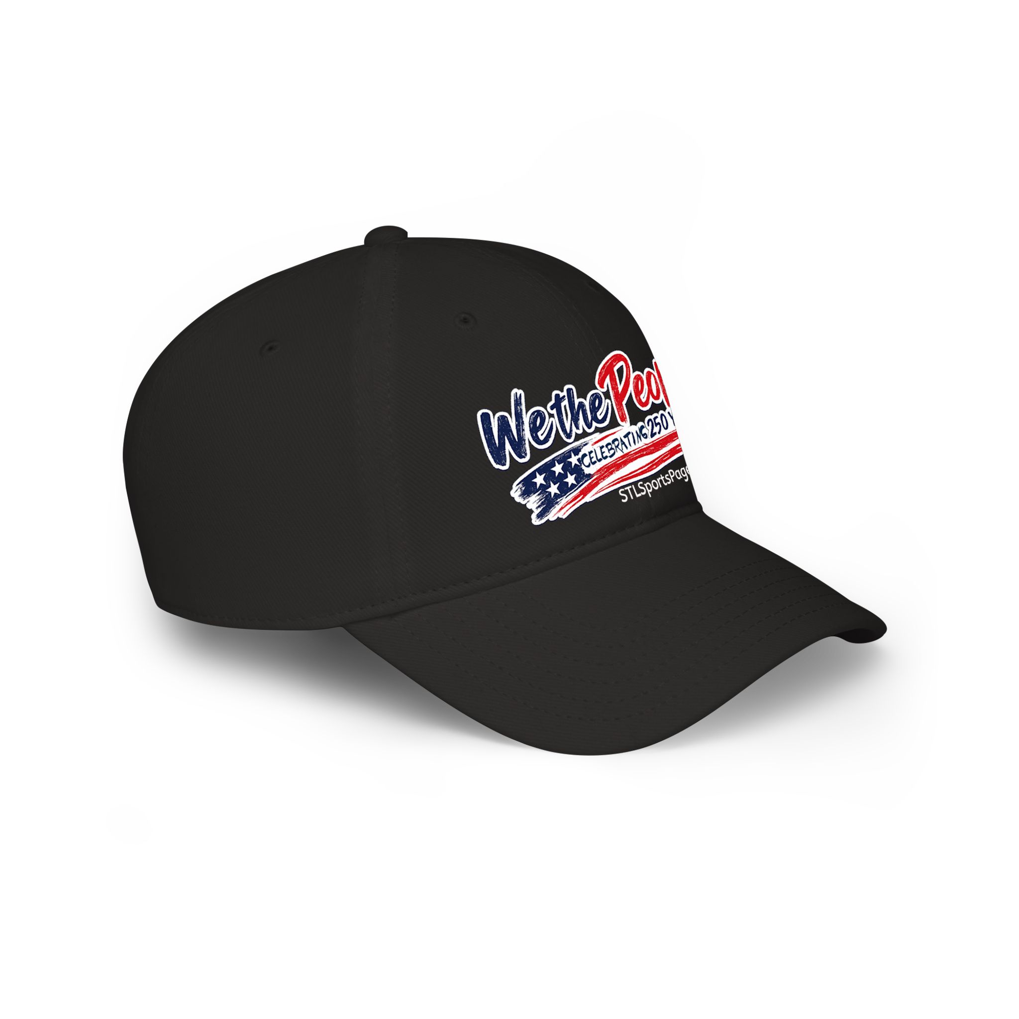 We the People Red Low Profile Baseball Cap — Celebrating 250 Years (Patriotic USA Flag Design) - Image 8