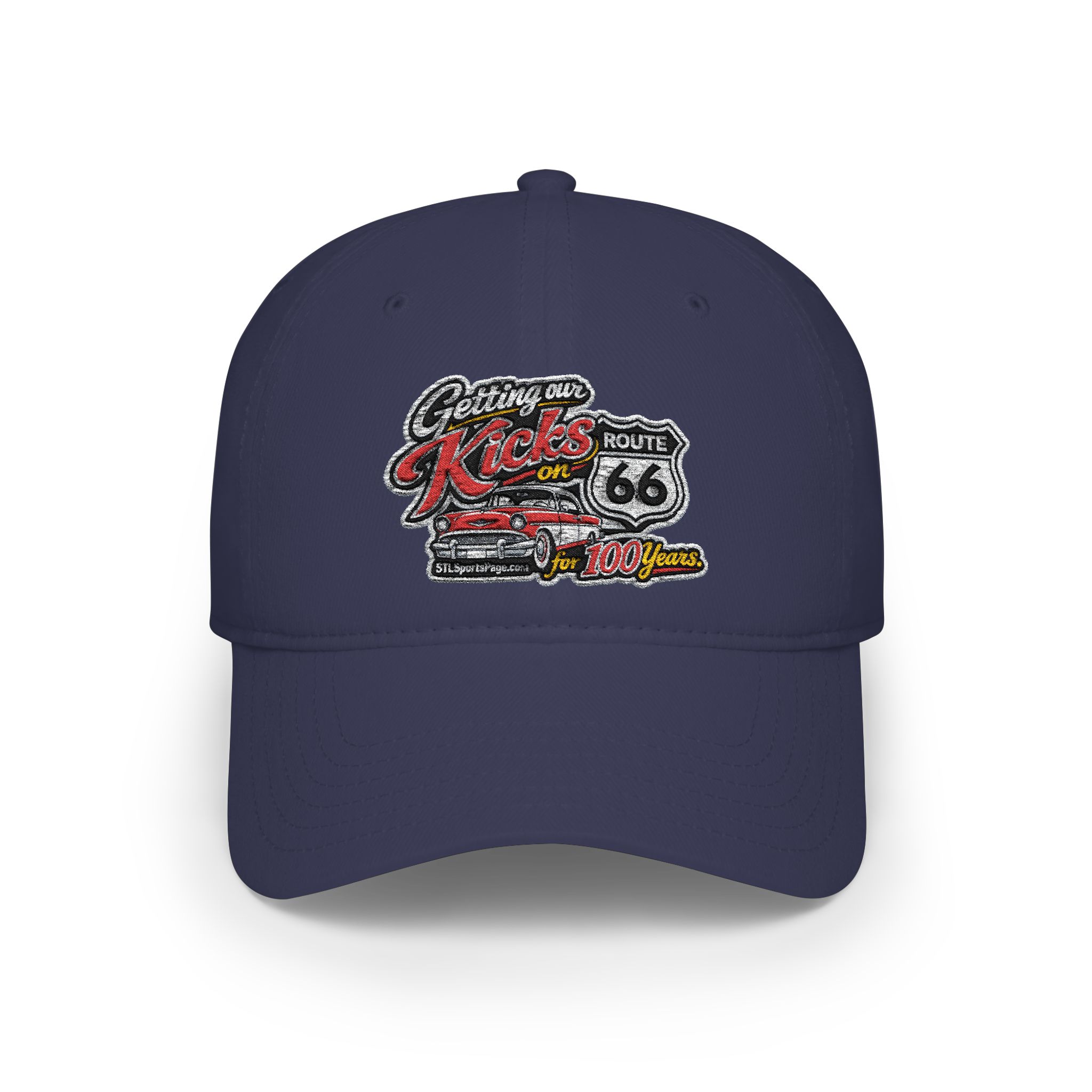 Vintage Route 66 Low Profile Baseball Cap - Classic Road Trip Patch - Image 4