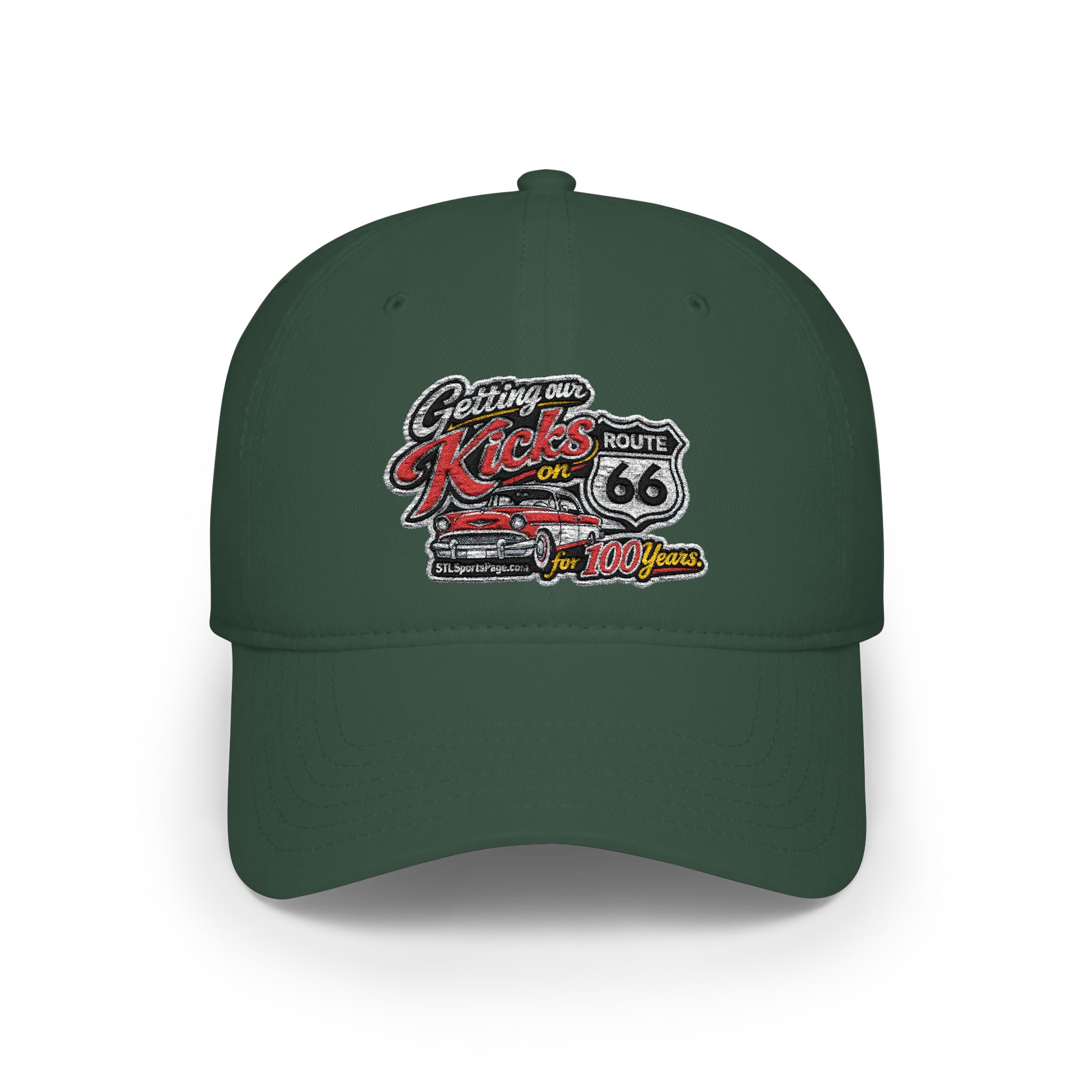 Vintage Route 66 Low Profile Baseball Cap - Classic Road Trip Patch - Image 3