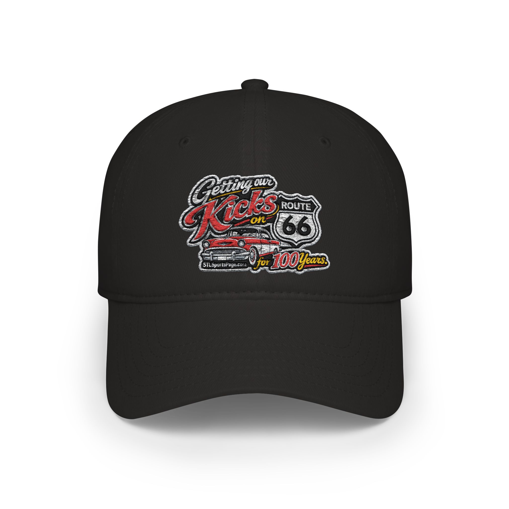 Vintage Route 66 Low Profile Baseball Cap - Classic Road Trip Patch - Image 2