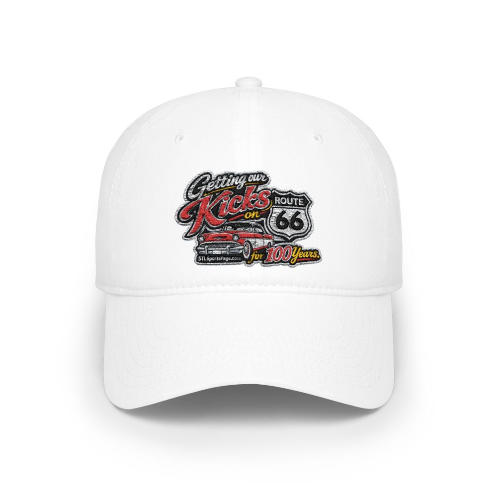 Vintage Route 66 Low Profile Baseball Cap - Classic Road Trip Patch