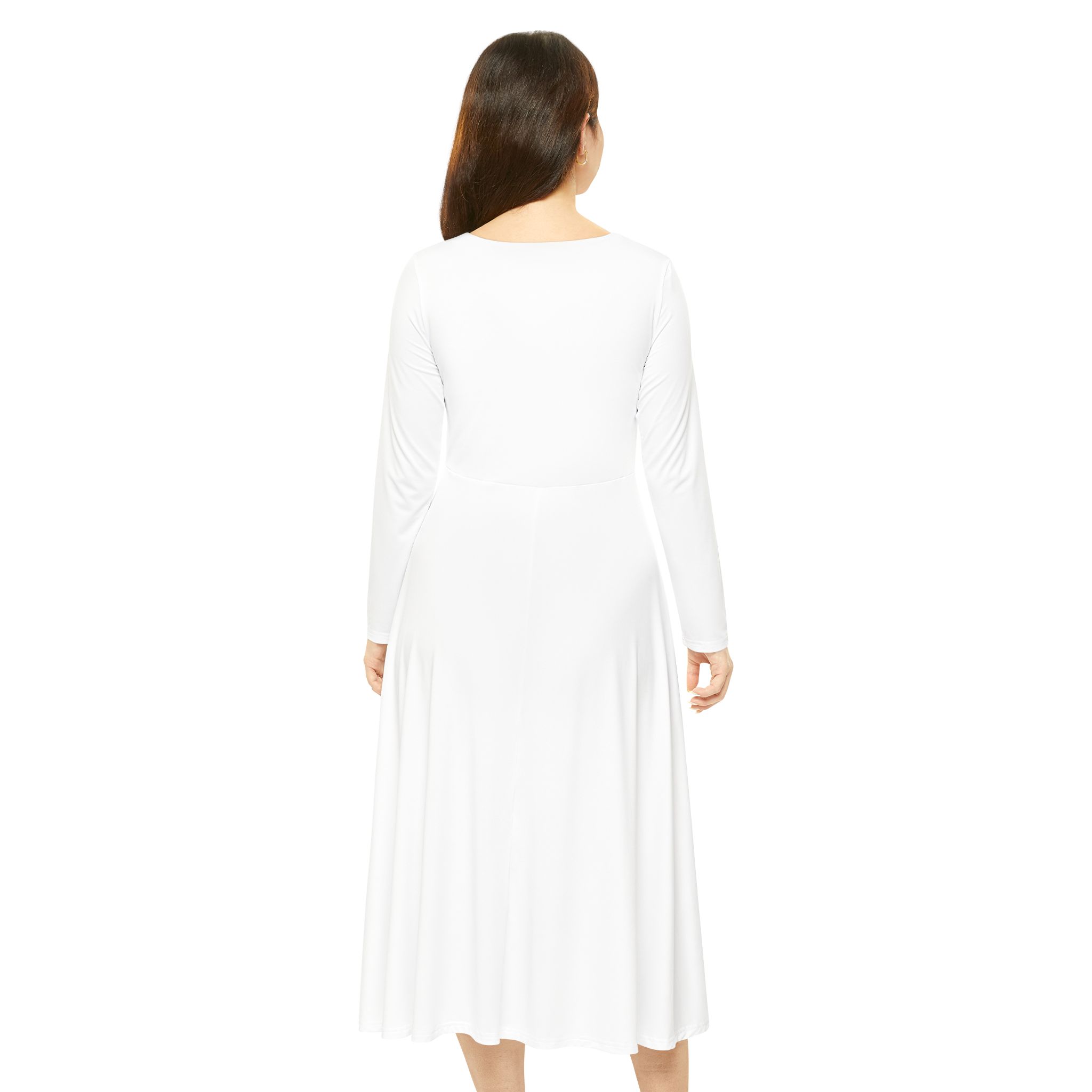 Fall-Themed Women's Long Sleeve Dress - Image 4