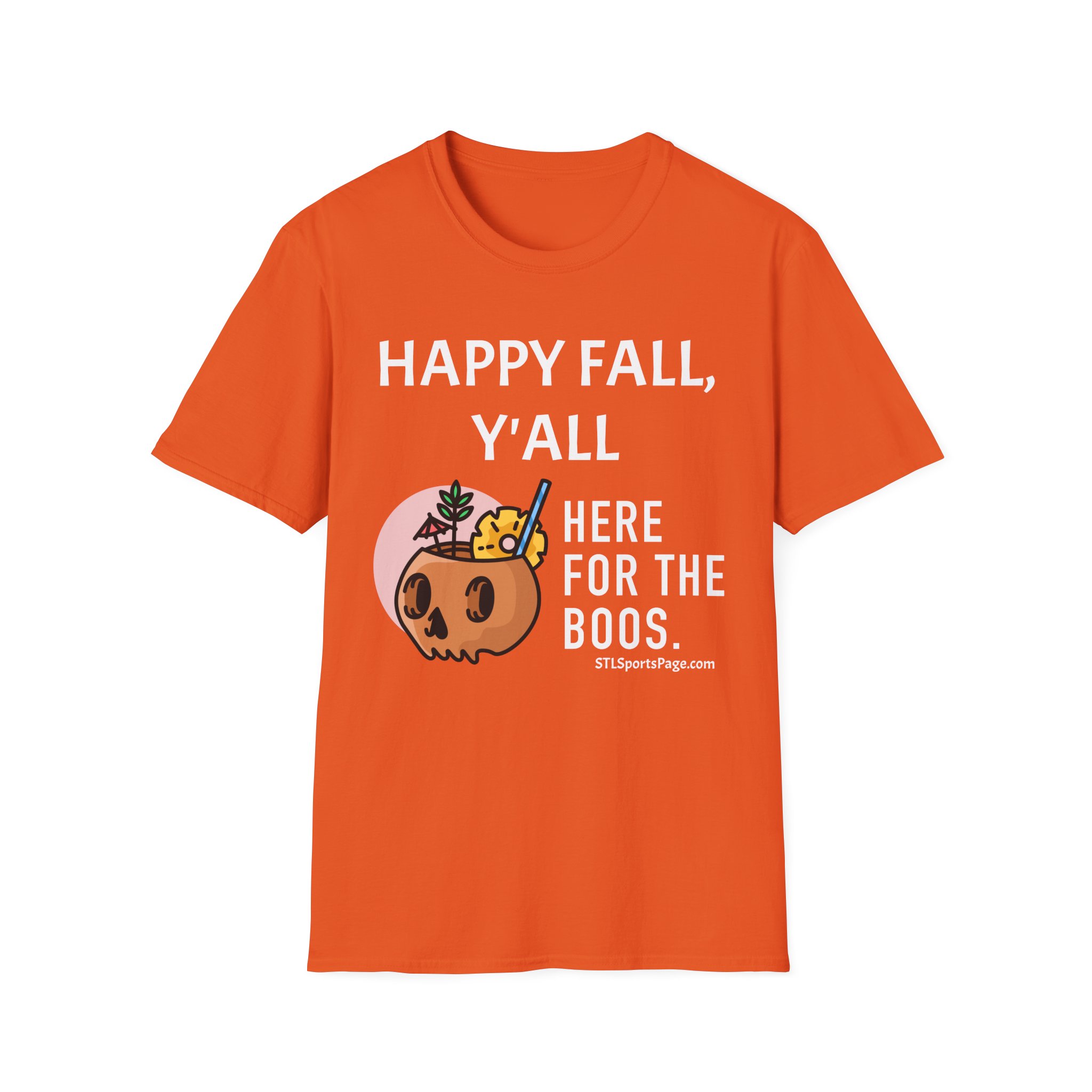 "Happy Fall, I'm Here for the Boos" Unisex Softstyle T-Shirt - Image 5