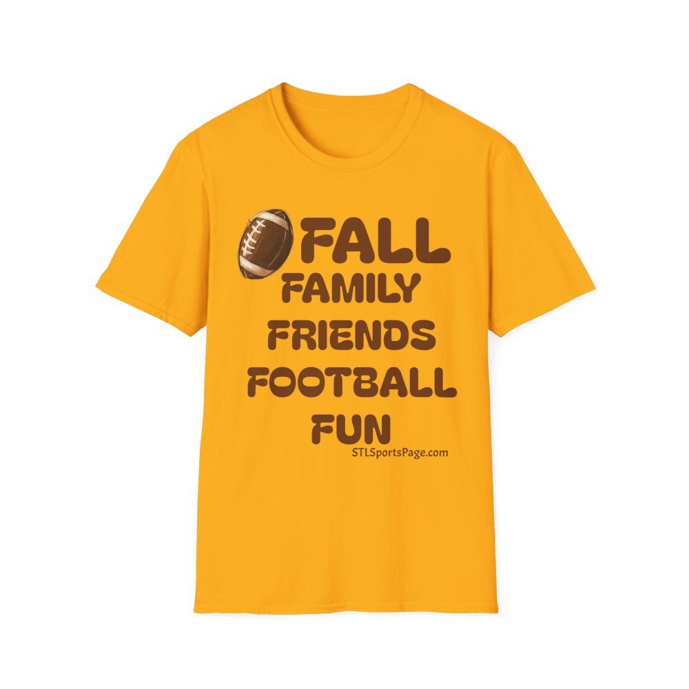 "Fall: Family, Friends, Football, Food" Unisex Softstyle T-Shirt