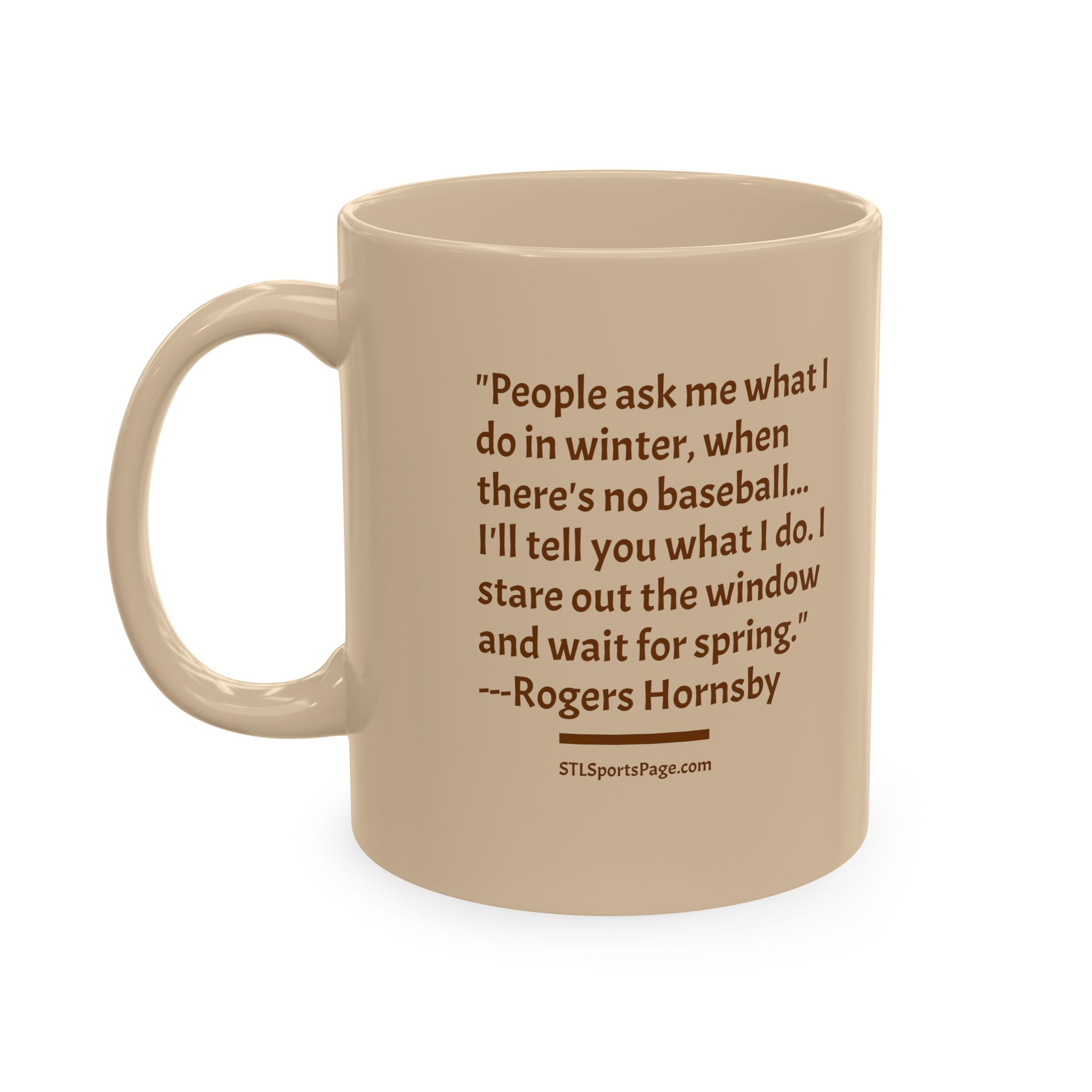 Rogers Hornsby Baseball Quote Ceramic Mug - Image 2