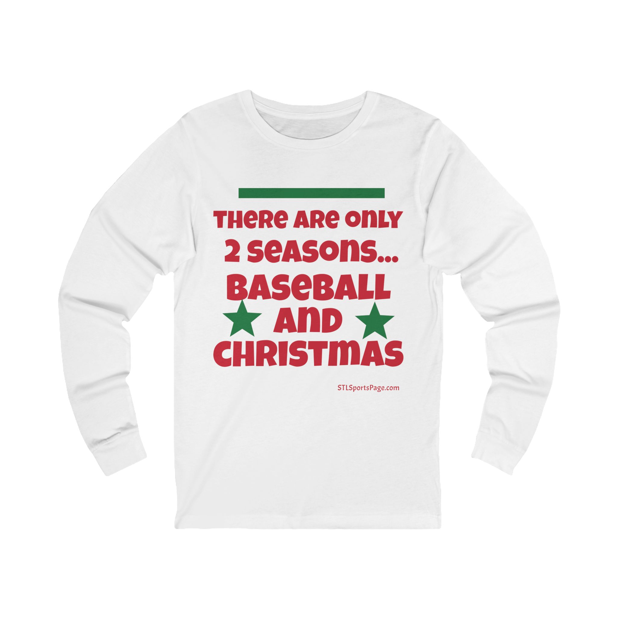 Two Seasons: Baseball and Christmas Unisex Long Sleeve Tee