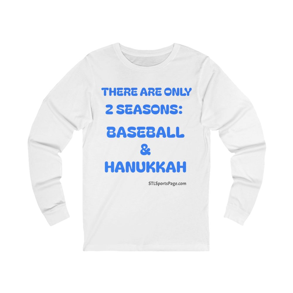 Two Seasons: Baseball & Hanukkah, Unisex Jersey Long Sleeve Tee