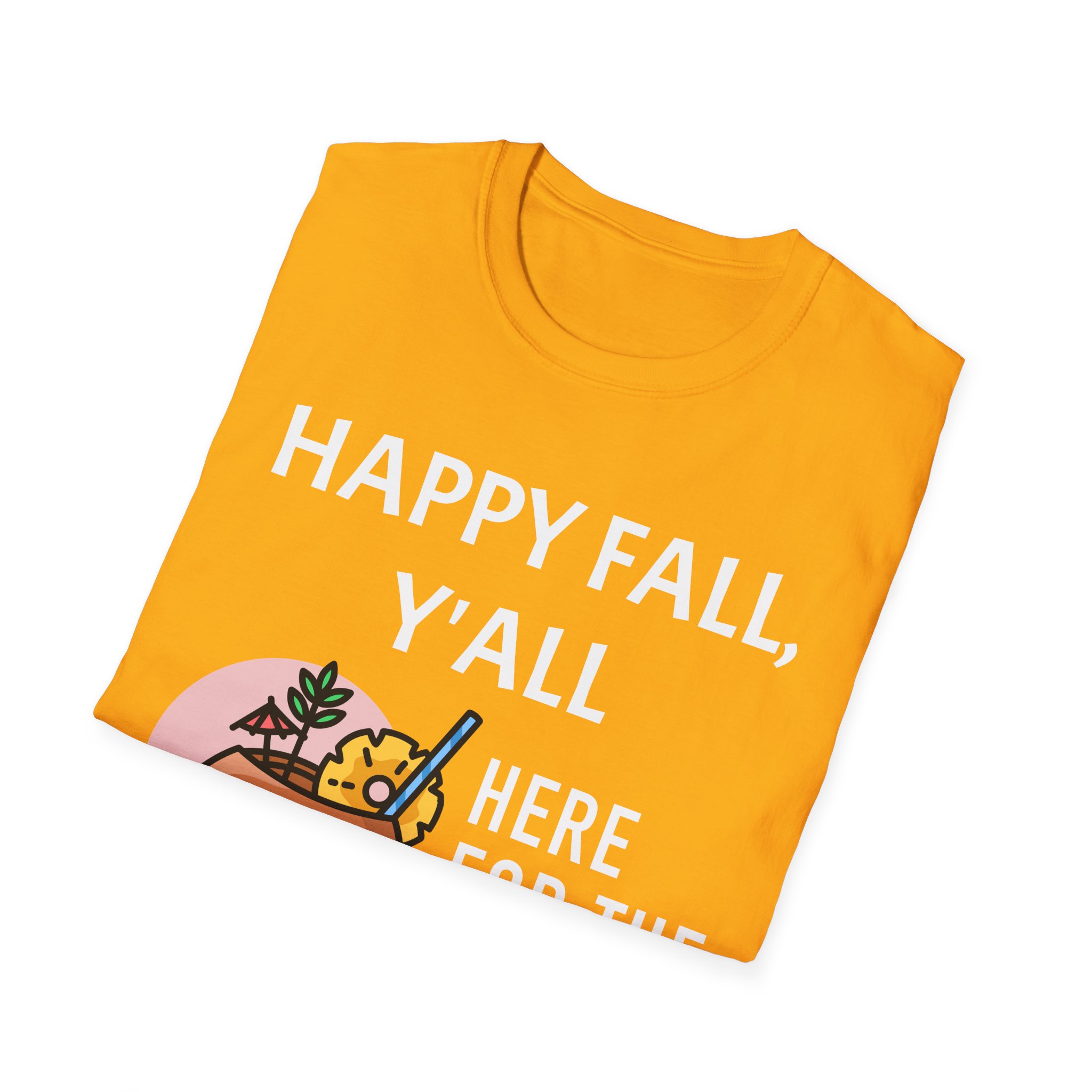 "Happy Fall, I'm Here for the Boos" Unisex Softstyle T-Shirt - Image 4